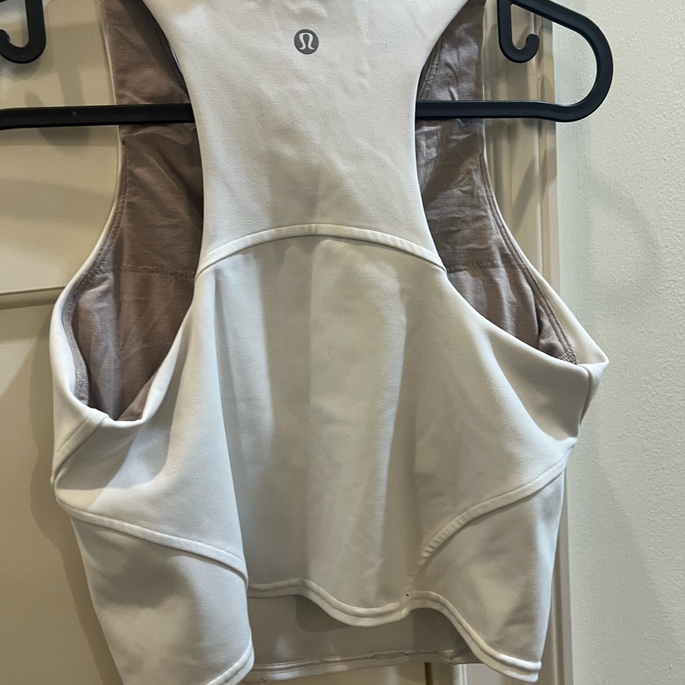 lululemon athletica Gray Cut Out Fitted Tank Top